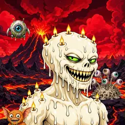 Oozlings #7394, Candle Wax · Lava Fields