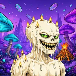 Oozlings #7396, Candle Wax · Fungus Forest