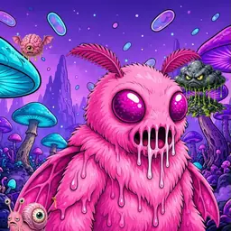 Oozlings #7397, Mutant Moth · Fungus Forest