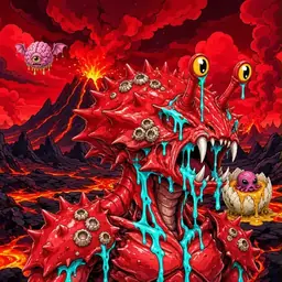 Oozlings #7403, Crab · Lava Fields