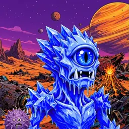 Oozlings #741, Mutated Ice Cyclops · Ship Junkyard