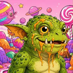 Oozlings #7421, Toad Goblin · Candy Planet