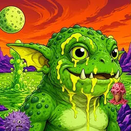 Oozlings #7426, Mutated Toad Goblin · Acid Lake