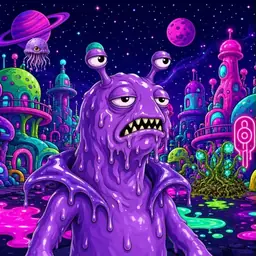 Oozlings #7431, Slug · Neon City