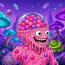 Oozlings #7432, Gumball Brain · Fungus Forest