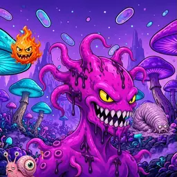 Oozlings #7436, Squid · Fungus Forest