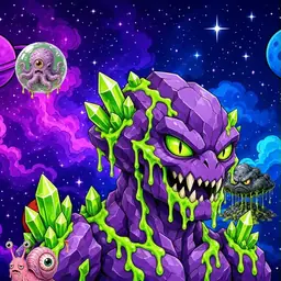 Oozlings #7442, Crystal Rock · Void Nebula