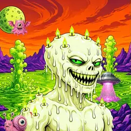 Oozlings #7447, Mutated Candle Wax · Acid Lake