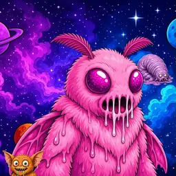 Oozlings #7449, Mutant Moth · Void Nebula