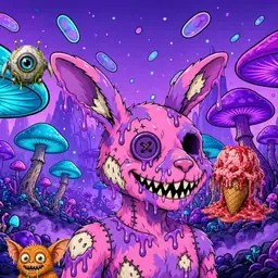 Oozlings #745, Zombie Bunny · Fungus Forest