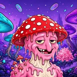 Oozlings #7478, Mushroom Head · Fungus Forest