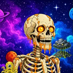 Oozlings #748, Skull · Void Nebula