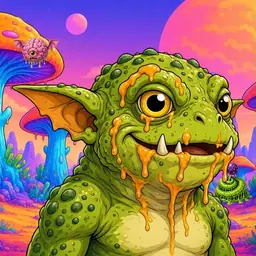 Oozlings #7480, Toad Goblin · Mushroom Desert