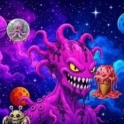 Oozlings #7487, Squid · Void Nebula