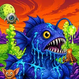 Oozlings #7488, Anglerfish · Acid Lake