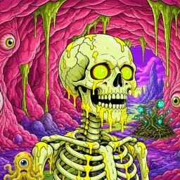 Oozlings #7492, Mutated Skull · Flesh Cave