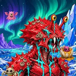 Oozlings #7493, Crab · Aurora Ice