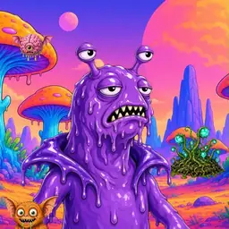 Oozlings #7508, Slug · Mushroom Desert
