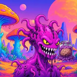 Oozlings #751, Squid · Mushroom Desert
