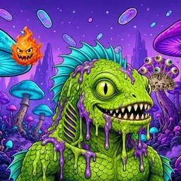 Oozlings #7510, Swamp Fish · Fungus Forest