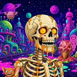 Oozlings #7511, Skull · Neon City