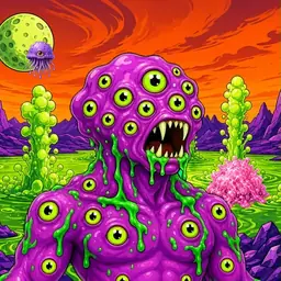 Oozlings #7513, Mutated Eyeball Cluster · Acid Lake