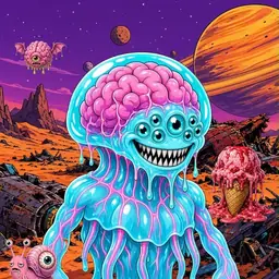 Oozlings #7514, Jellyfish Brain · Ship Junkyard