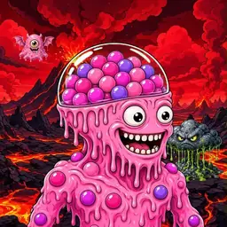 Oozlings #7515, Gumball Brain · Lava Fields