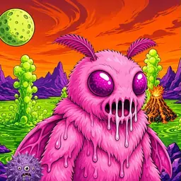Oozlings #7516, Mutant Moth · Acid Lake