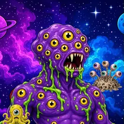 Oozlings #7518, Eyeball Cluster · Void Nebula