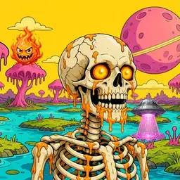 Oozlings #7532, Skull · Turquoise Swamp