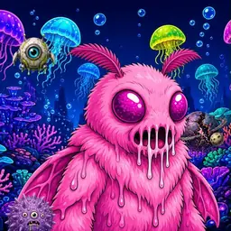 Oozlings #7537, Mutant Moth · Glow Reef