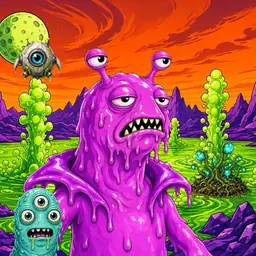 Oozlings #7539, Mutated Slug · Acid Lake