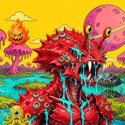 Oozlings #7540, Crab · Turquoise Swamp