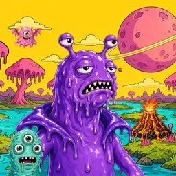 Oozlings #7541, Slug · Turquoise Swamp