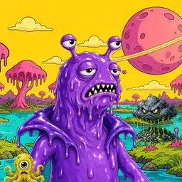 Oozlings #7551, Slug · Turquoise Swamp