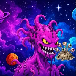 Oozlings #7556, Squid · Void Nebula