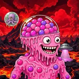 Oozlings #7558, Gumball Brain · Lava Fields