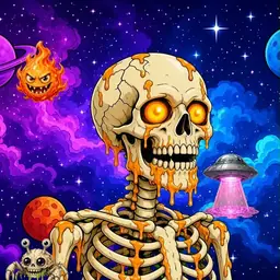 Oozlings #756, Skull · Void Nebula