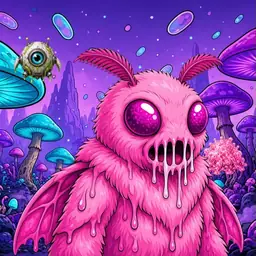 Oozlings #7563, Mutant Moth · Fungus Forest