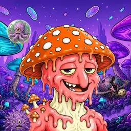 Oozlings #7564, Mutated Mushroom Head · Fungus Forest