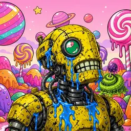 Oozlings #7567, Mutated Rusty Robot · Candy Planet