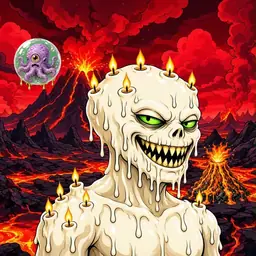 Oozlings #7569, Candle Wax · Lava Fields