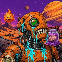 Oozlings #757, Rusty Robot · Ship Junkyard