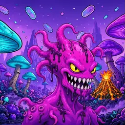 Oozlings #758, Squid · Fungus Forest