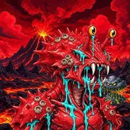 Oozlings #7581, Crab · Lava Fields