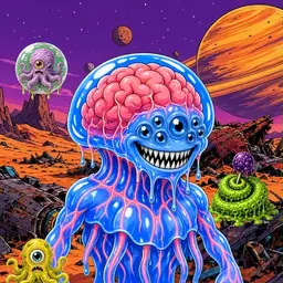 Oozlings #7583, Mutated Jellyfish Brain · Ship Junkyard