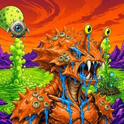 Oozlings #7584, Mutated Crab · Acid Lake