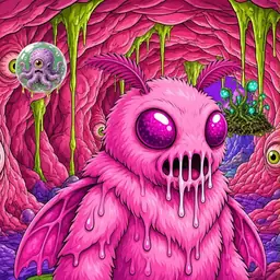 Oozlings #7589, Mutant Moth · Flesh Cave
