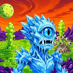 Oozlings #7599, Ice Cyclops · Acid Lake